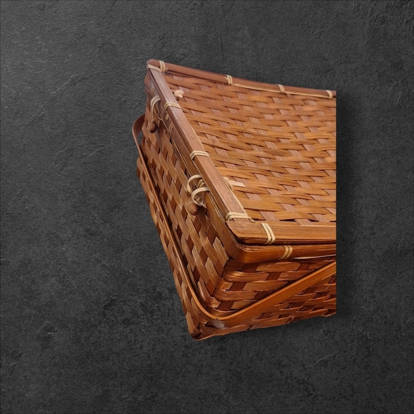 Vintage anchor hocking ovenware casserole CLEAR 11" diameter 2 quart with basket - Picture 8 of 8